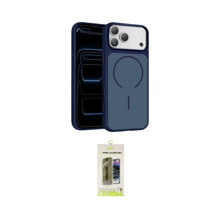 ieg™ iPhone 17 Pro Max Kılıf Kıvılcım Klasik - Siyah Joko Magic 5D Hayalet Cam