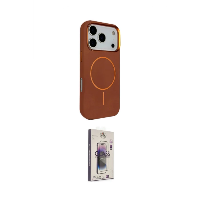 ieg™ iPhone 17 Pro Max Kılıf Kutup Minimal Prime - Siyah Bilvis 3D Cam Ekran Koruyucu