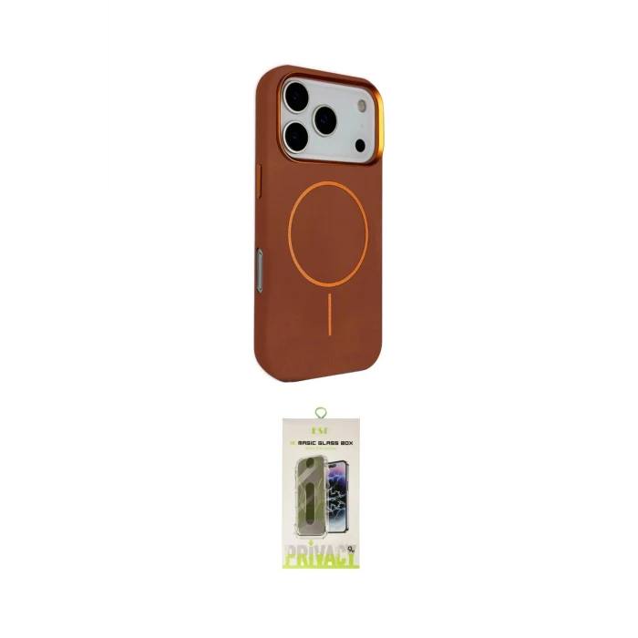 ieg™ iPhone 17 Pro Max Kılıf Kutup Minimal Prime - Siyah Joko Magic 5D Hayalet Cam