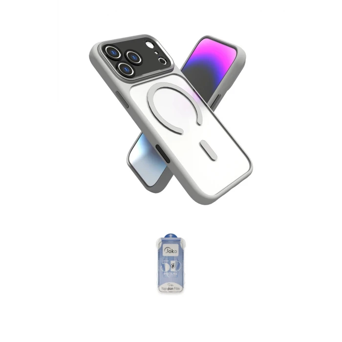 ieg™ iPhone 17 Pro Max Kılıf Nova Yansıma Serisi - Siyah Joko Magic 5D Cam