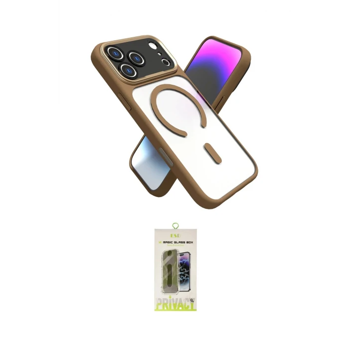 ieg™ iPhone 17 Pro Max Kılıf Nova Yansıma Serisi - Siyah Joko Magic 5D Hayalet Cam