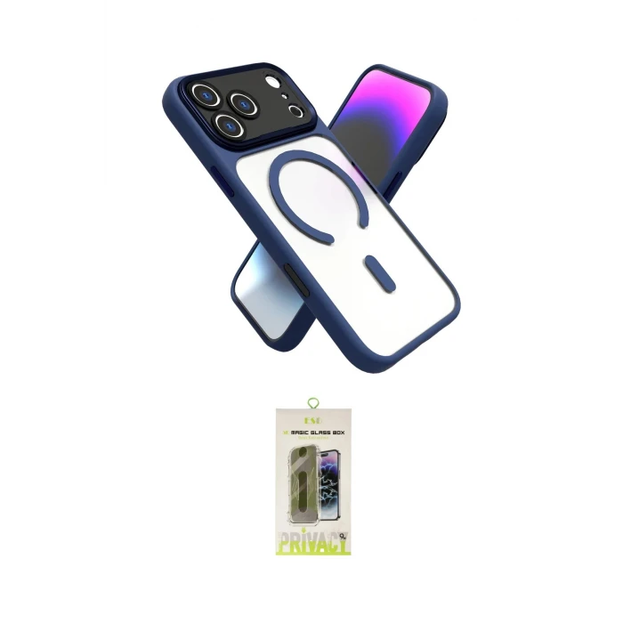 ieg™ iPhone 17 Pro Max Kılıf Nova Yansıma Serisi - Siyah Joko Magic 5D Hayalet Cam