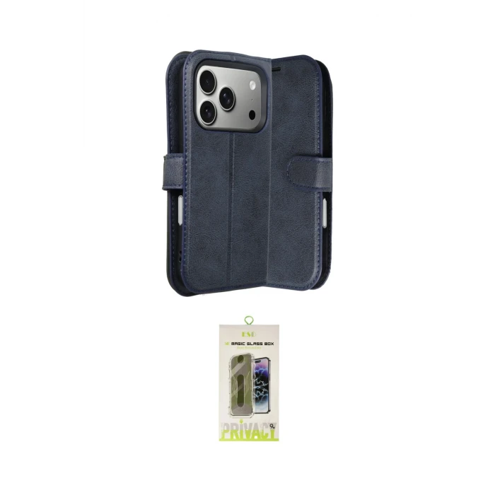 ieg™ iPhone 17 Pro Max Kılıf Siluet Işık Serisi - Siyah Joko Magic 5D Hayalet Cam