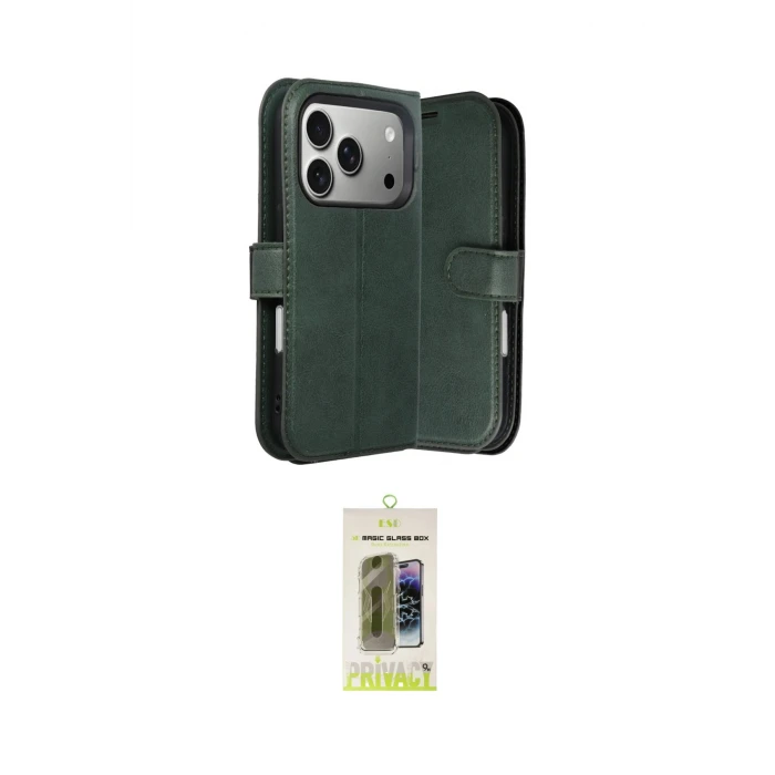 ieg™ iPhone 17 Pro Max Kılıf Siluet Işık Serisi - Siyah Joko Magic 5D Hayalet Cam