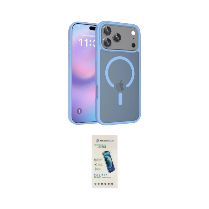 ieg™ iPhone 17 Pro Max Kılıf Siluet Minimal Prime - Şeffaf Pasifik Cam Ekran Koruyucu