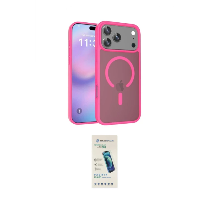 ieg™ iPhone 17 Pro Max Kılıf Siluet Minimal Prime - Şeffaf Pasifik Cam Ekran Koruyucu