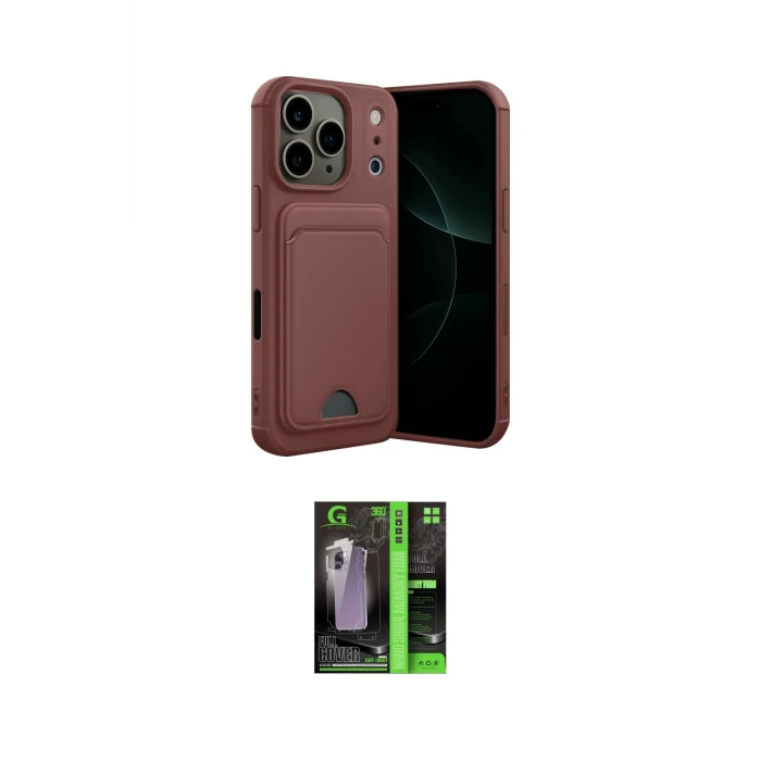 ieg™ iPhone 17 Pro Max Kılıf Vadi Çizgi Prime - Şeffaf 360 Full Body Arka Koruyucu