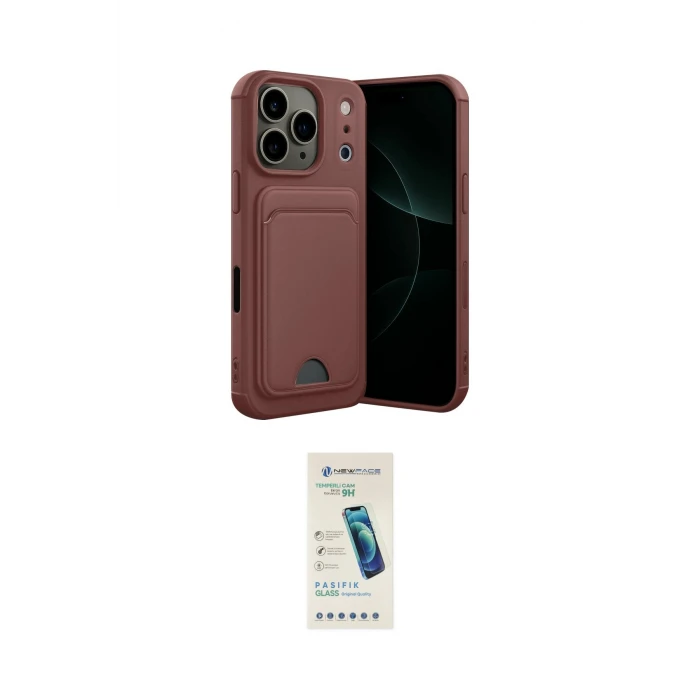 ieg™ iPhone 17 Pro Max Kılıf Vadi Çizgi Prime - Şeffaf Pasifik Cam Ekran Koruyucu