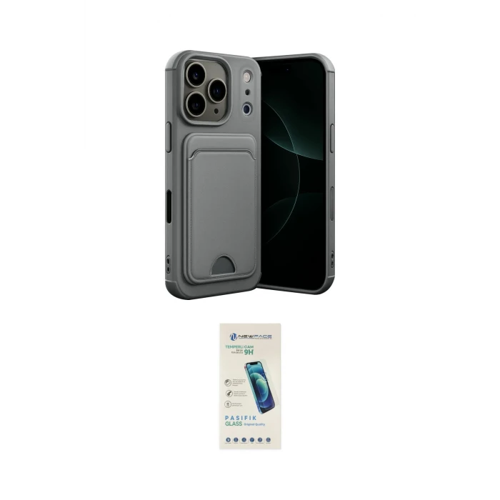 ieg™ iPhone 17 Pro Max Kılıf Vadi Çizgi Prime - Şeffaf Pasifik Cam Ekran Koruyucu