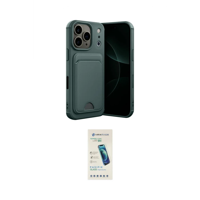 ieg™ iPhone 17 Pro Max Kılıf Vadi Çizgi Prime - Şeffaf Pasifik Cam Ekran Koruyucu