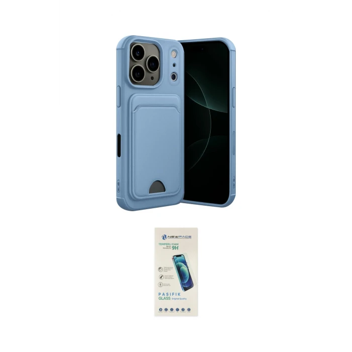 ieg™ iPhone 17 Pro Max Kılıf Vadi Çizgi Prime - Şeffaf Pasifik Cam Ekran Koruyucu