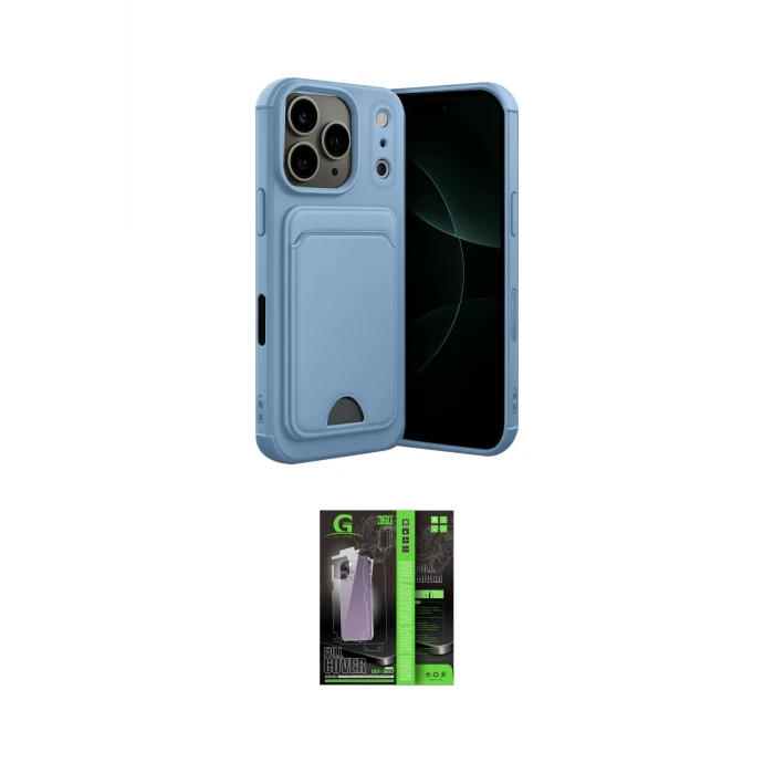 ieg™ iPhone 17 Pro Max Kılıf Vadi Çizgi Prime - Siyah 360 Mat Full Body Arka Koruyucu