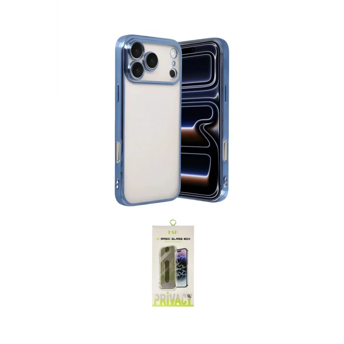 ieg™ iPhone 17 Pro Max Kılıf Vadi Minimal - Siyah Joko Magic 5D Hayalet Cam