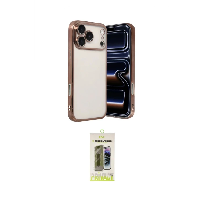 ieg™ iPhone 17 Pro Max Kılıf Vadi Minimal - Siyah Joko Magic 5D Hayalet Cam