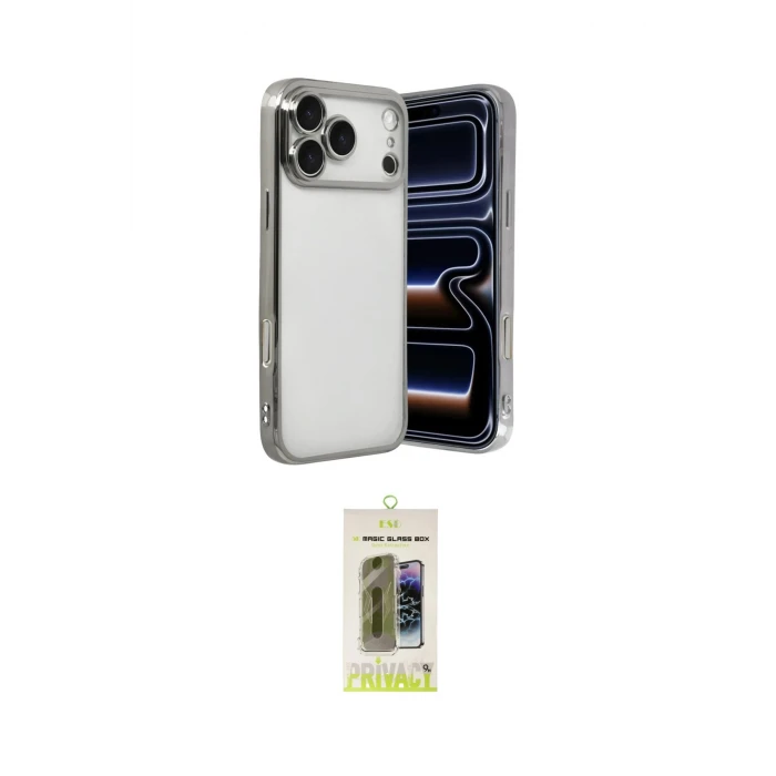 ieg™ iPhone 17 Pro Max Kılıf Vadi Minimal - Siyah Joko Magic 5D Hayalet Cam