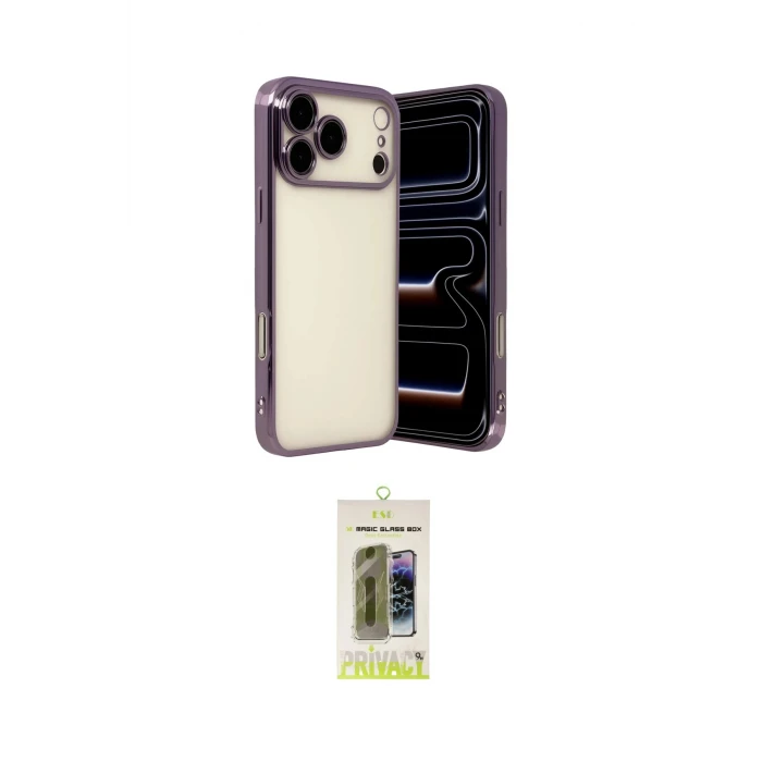 ieg™ iPhone 17 Pro Max Kılıf Vadi Minimal - Siyah Joko Magic 5D Hayalet Cam