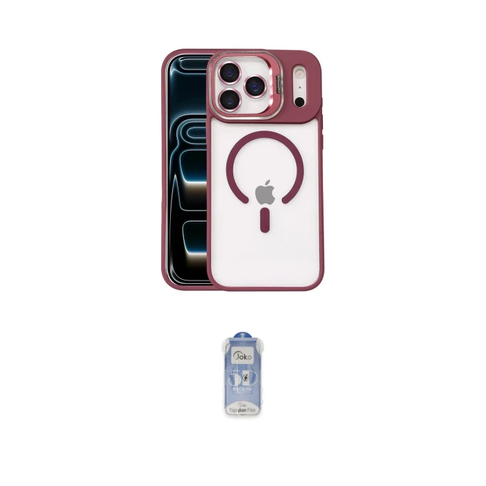ieg™ iPhone 17 Pro Max Kılıf Yadigar Asil Koleksiyonu - Siyah Joko Magic 5D Cam