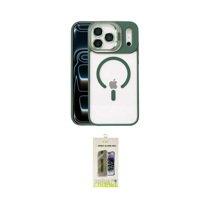 ieg™ iPhone 17 Pro Max Kılıf Yadigar Asil Koleksiyonu - Siyah Joko Magic 5D Hayalet Cam