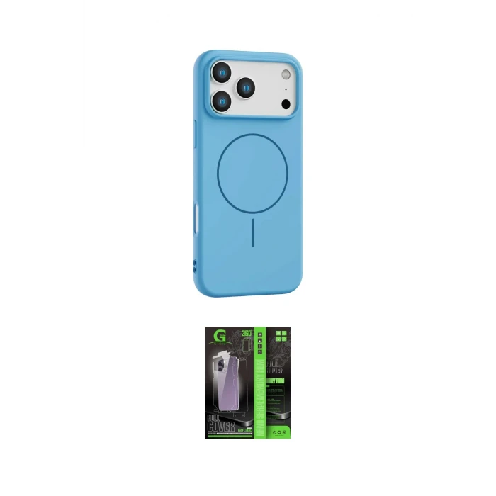 ieg™ iPhone 17 Pro Max Kılıf Yankı Form Serisi - Şeffaf 360 Full Body Arka Koruyucu