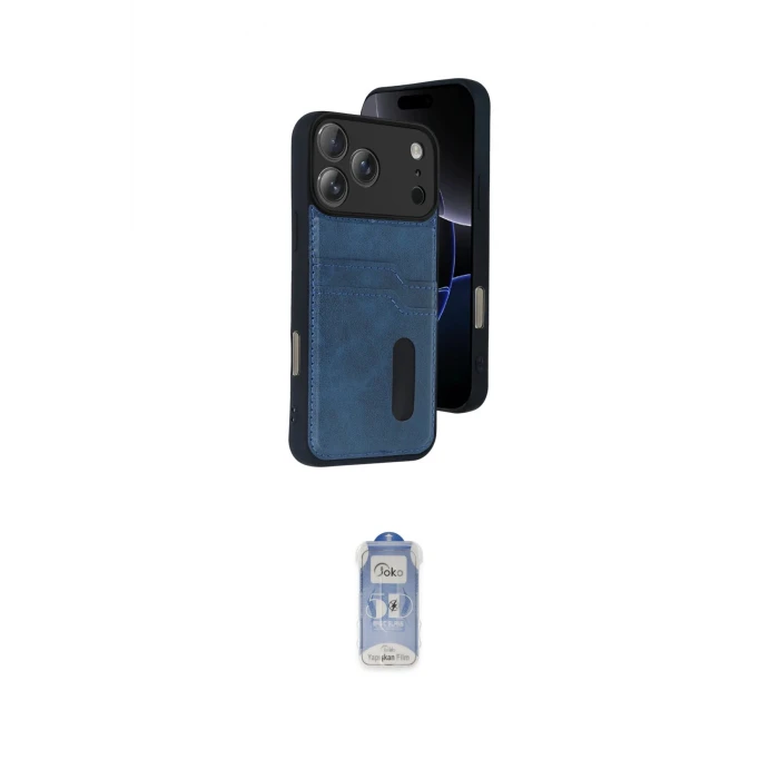 ieg™ iPhone 17 Pro Max Kılıf Yörünge Işık Serisi - Siyah Joko Magic 5D Cam