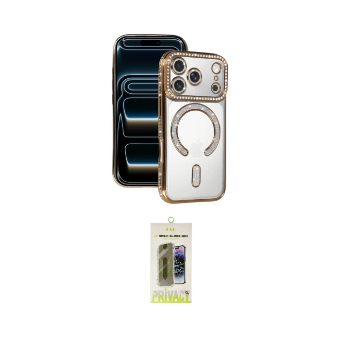 ieg™ iPhone 17 Pro Max Kılıf Zirve Doku Prime - Siyah Joko Magic 5D Hayalet Cam