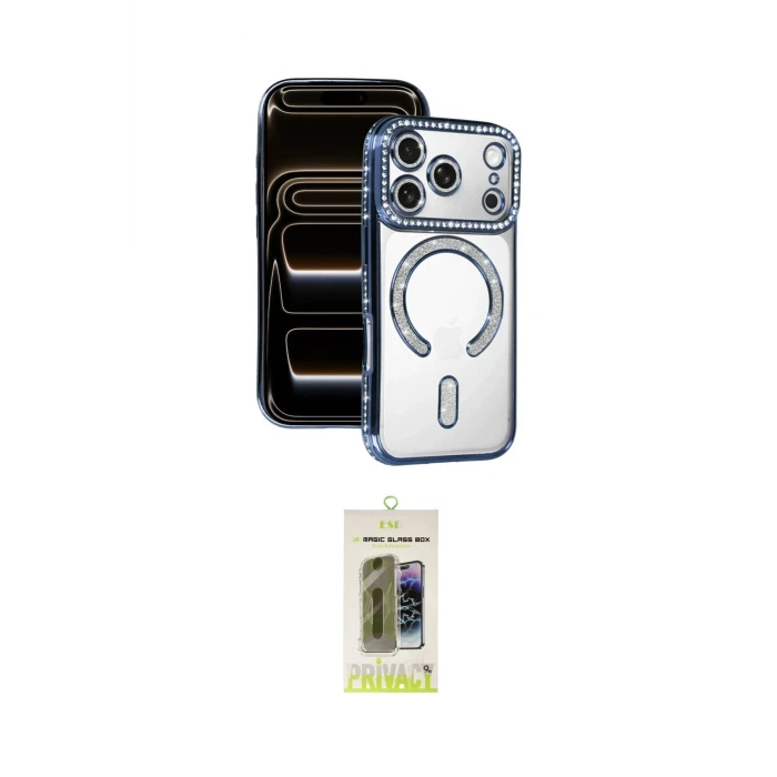 ieg™ iPhone 17 Pro Max Kılıf Zirve Doku Prime - Siyah Joko Magic 5D Hayalet Cam
