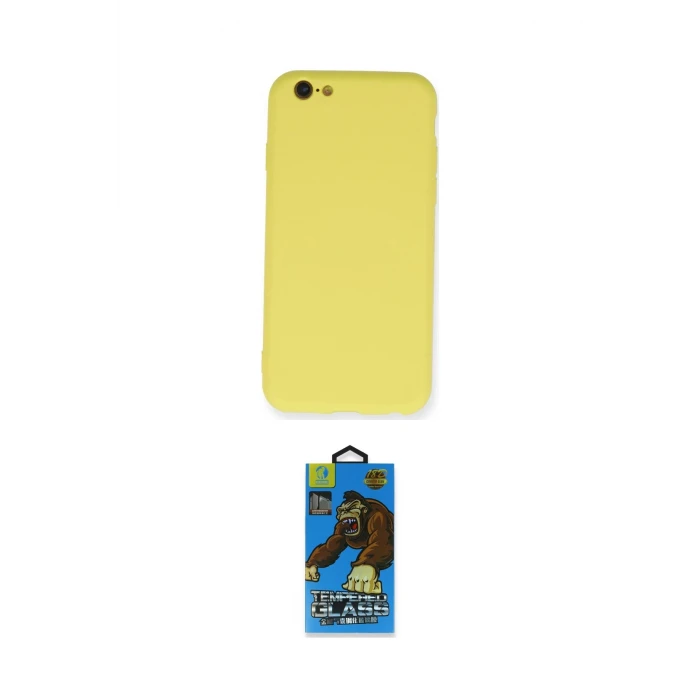 ieg™ iPhone 6 Kılıf Ahenk Serisi - Siyah 18D Cam Ekran Koruyucu