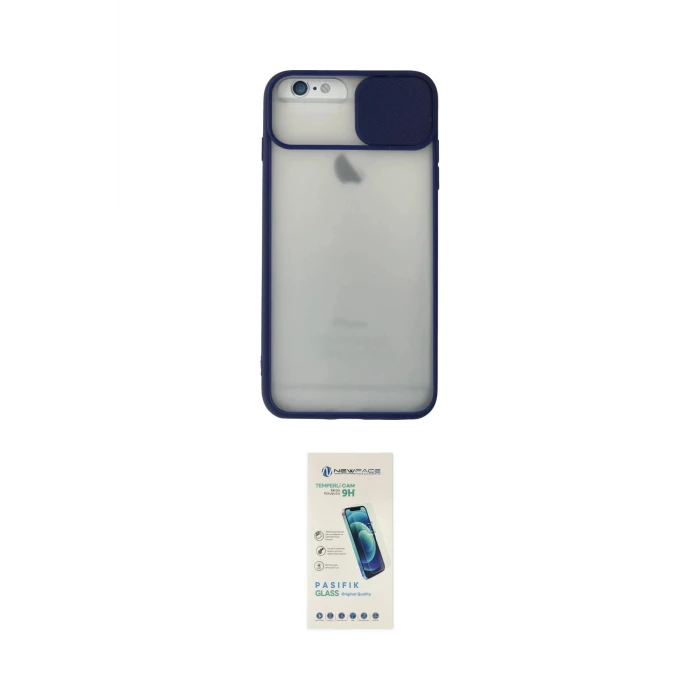 ieg™ iPhone 6 Kılıf Vadi Çizgi - Şeffaf Pasifik Cam Ekran Koruyucu