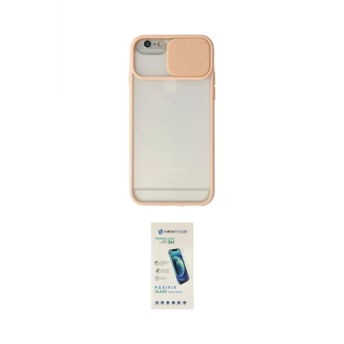 ieg™ iPhone 6 Kılıf Vadi Çizgi - Şeffaf Pasifik Cam Ekran Koruyucu