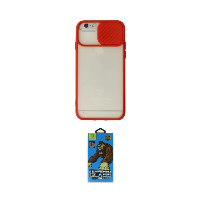 ieg™ iPhone 6 Kılıf Vadi Çizgi - Siyah 18D Cam Ekran Koruyucu