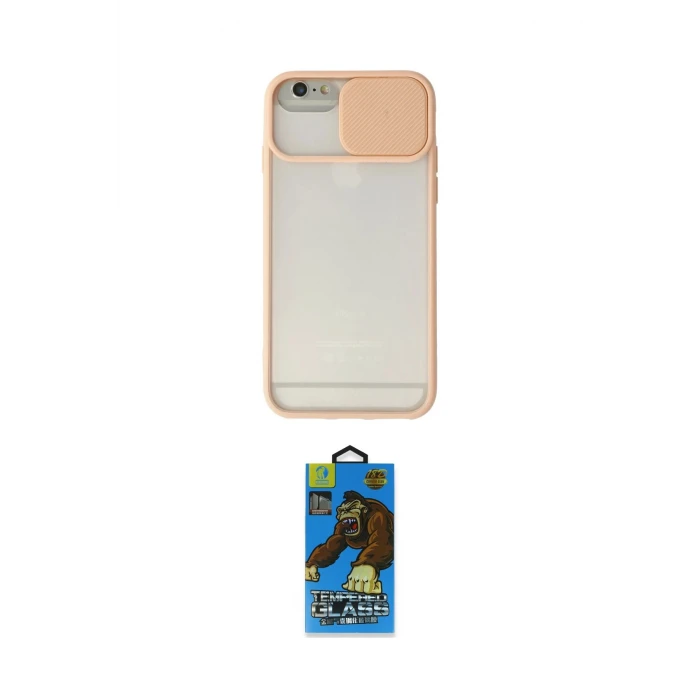 ieg™ iPhone 6 Kılıf Vadi Çizgi - Siyah 18D Cam Ekran Koruyucu