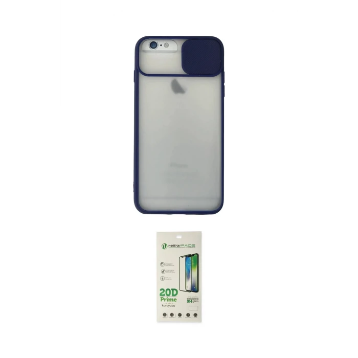 ieg™ iPhone 6 Kılıf Vadi Çizgi - Siyah 20D Premium Cam Ekran Koruyucu