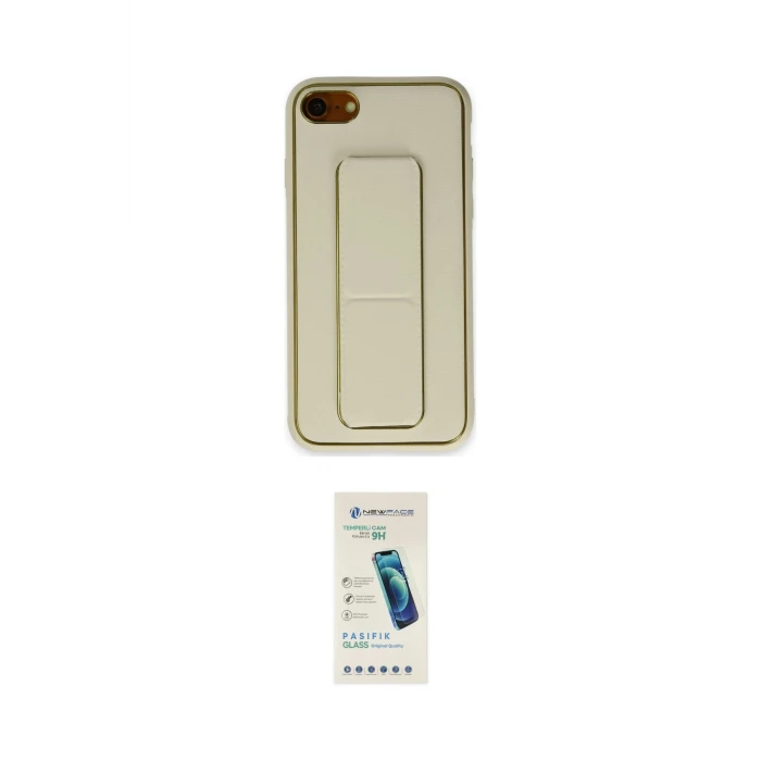 ieg™ iPhone 7 Kılıf Akış Doku - Şeffaf Pasifik Cam Ekran Koruyucu