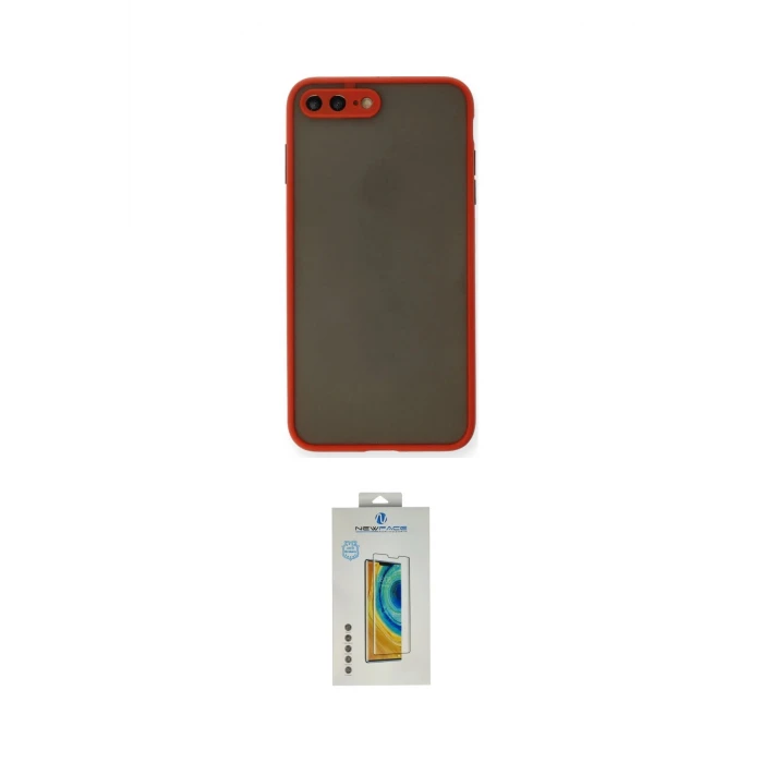 ieg™ iPhone 7 Plus Kılıf Ahenk Çizgi Serisi - Siyah Polymer Nano Ekran Koruyucu