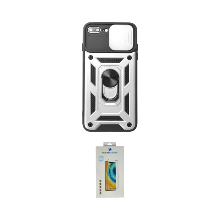 ieg™ iPhone 7 Plus Kılıf Ahenk Klasik - Beyaz Polymer Nano Ekran Koruyucu