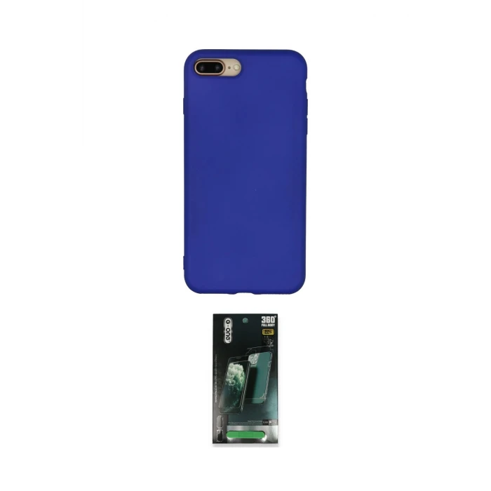 ieg™ iPhone 7 Plus Kılıf Ahenk Serisi - Şeffaf 360 Full Body Arka Koruyucu
