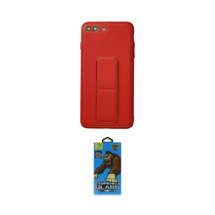 ieg™ iPhone 7 Plus Kılıf Akış Doku - Beyaz 18D Cam Ekran Koruyucu