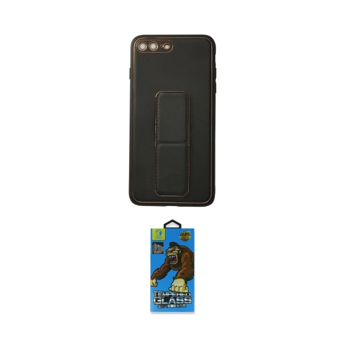 ieg™ iPhone 7 Plus Kılıf Akış Doku - Beyaz 18D Cam Ekran Koruyucu