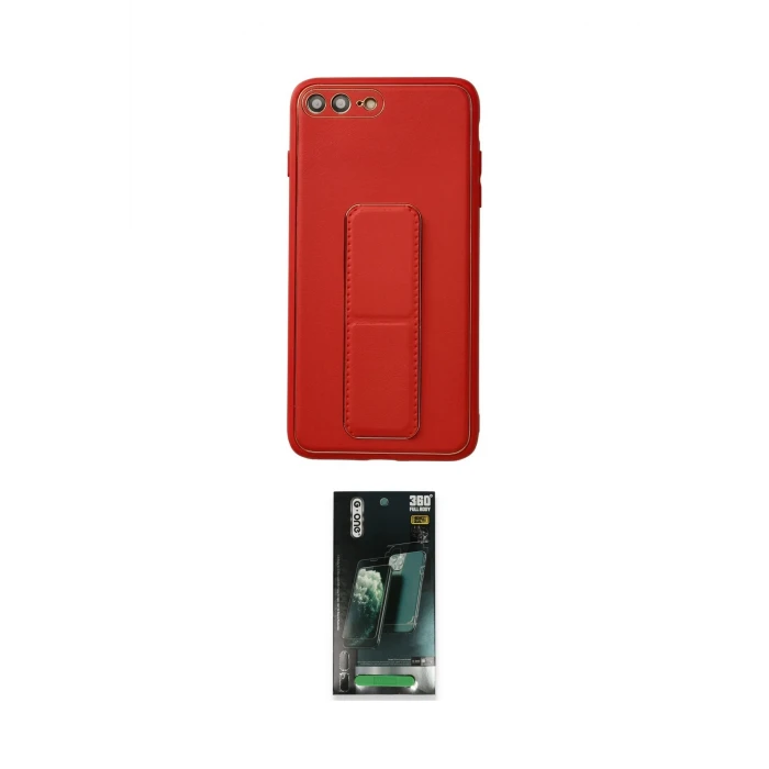 ieg™ iPhone 7 Plus Kılıf Akış Doku - Şeffaf 360 Full Body Arka Koruyucu