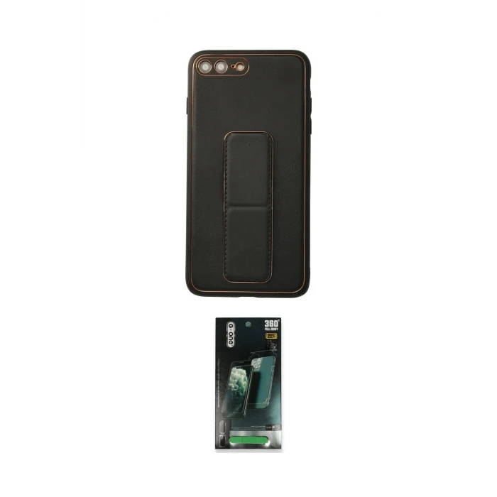 ieg™ iPhone 7 Plus Kılıf Akış Doku - Şeffaf 360 Full Body Arka Koruyucu