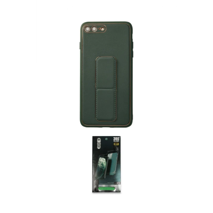 ieg™ iPhone 7 Plus Kılıf Akış Doku - Şeffaf 360 Full Body Arka Koruyucu