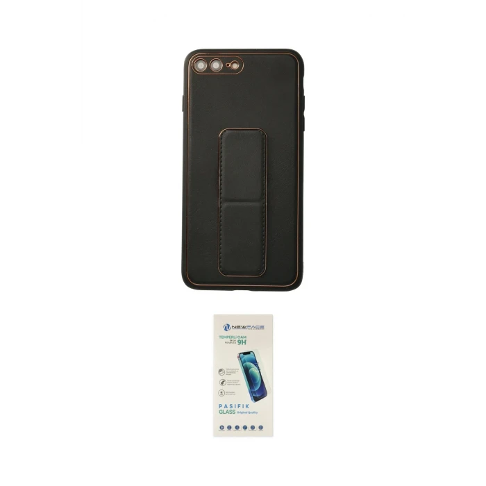 ieg™ iPhone 7 Plus Kılıf Akış Doku - Şeffaf Pasifik Cam Ekran Koruyucu