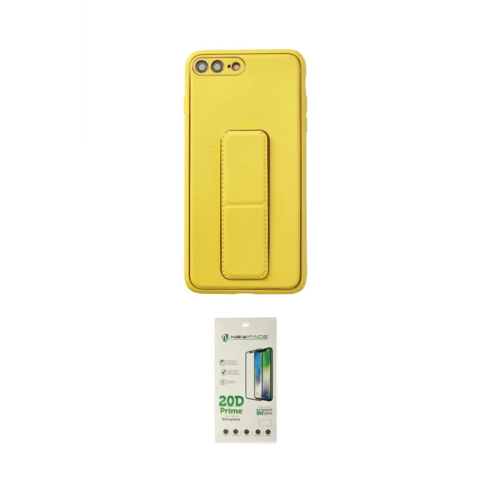 ieg™ iPhone 7 Plus Kılıf Akış Doku - Siyah 20D Premium Cam Ekran Koruyucu