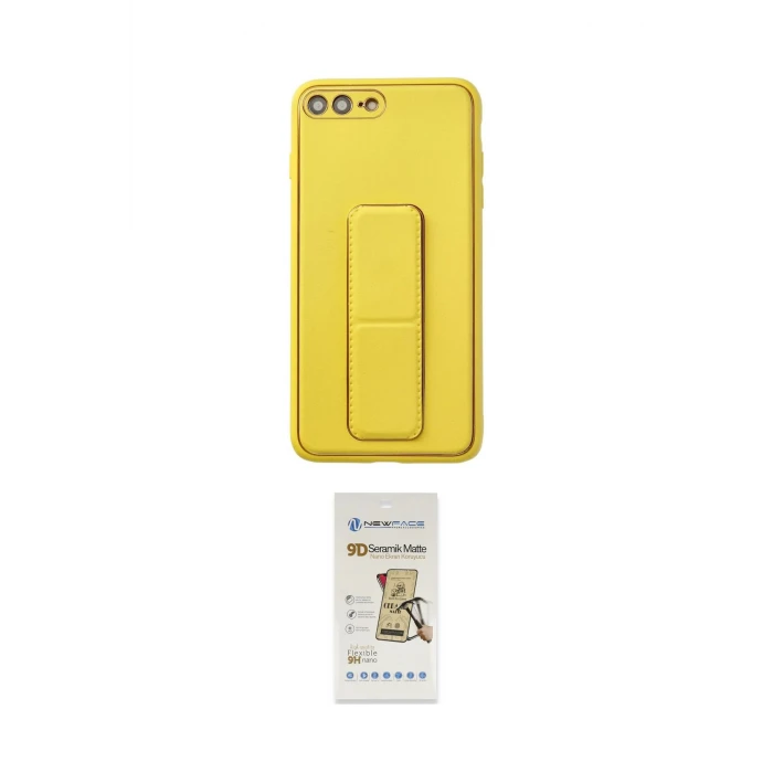 ieg™ iPhone 7 Plus Kılıf Akış Doku - Siyah Mat Seramik Nano Ekran Koruyucu