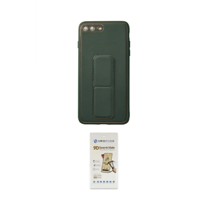 ieg™ iPhone 7 Plus Kılıf Akış Doku - Siyah Mat Seramik Nano Ekran Koruyucu
