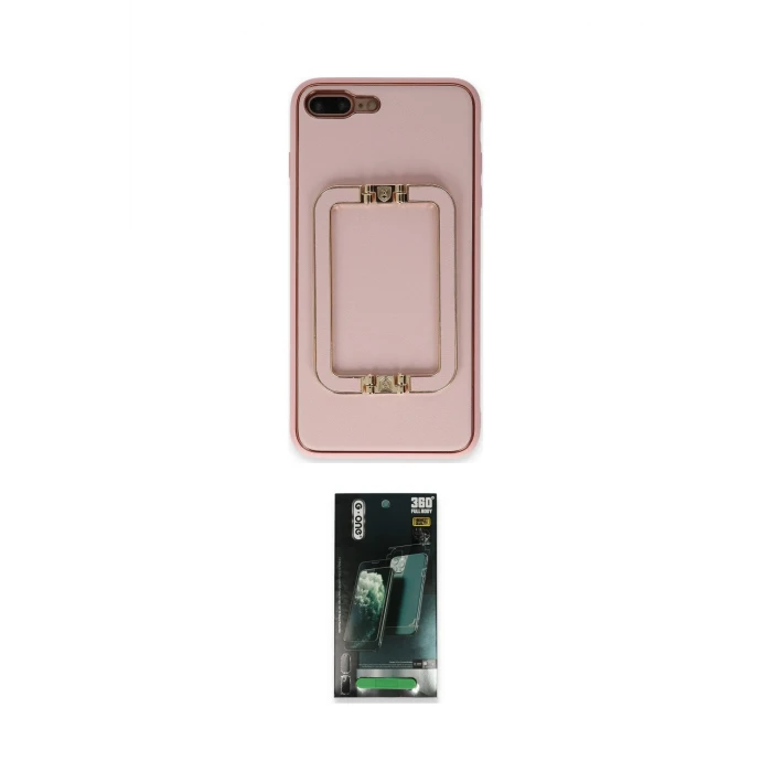 ieg™ iPhone 7 Plus Kılıf Kozmos Minimal Prime - Şeffaf 360 Full Body Arka Koruyucu