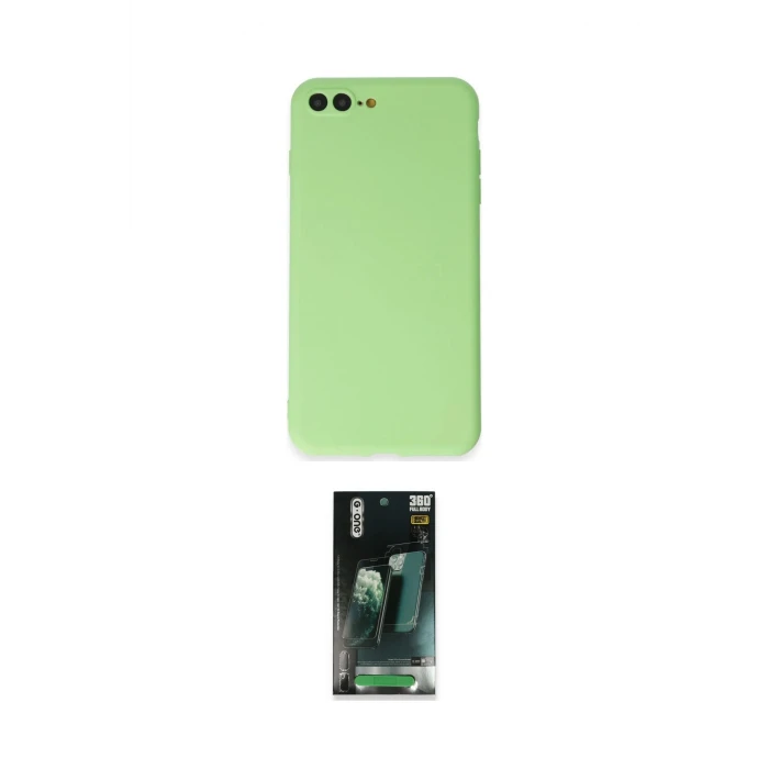 ieg™ iPhone 7 Plus Kılıf Kozmos Yansıma Özel Seri - Şeffaf 360 Full Body Arka Koruyucu