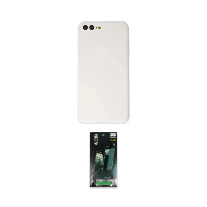 ieg™ iPhone 7 Plus Kılıf Kozmos Yansıma Özel Seri - Şeffaf 360 Full Body Arka Koruyucu
