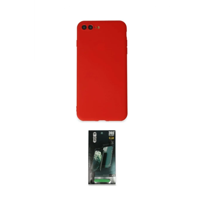 ieg™ iPhone 7 Plus Kılıf Kozmos Yansıma Özel Seri - Şeffaf 360 Full Body Arka Koruyucu