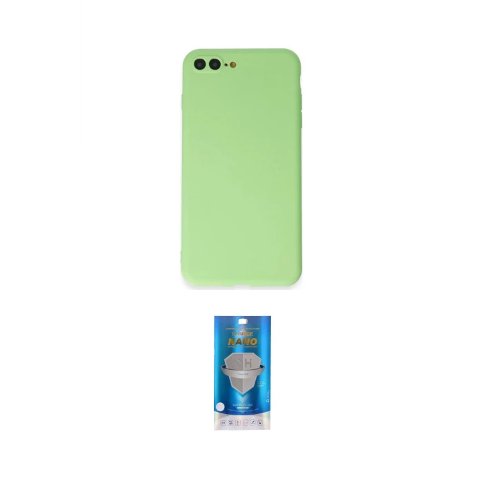 ieg™ iPhone 7 Plus Kılıf Kozmos Yansıma Özel Seri - Şeffaf Royal Nano Ekran Koruyucu